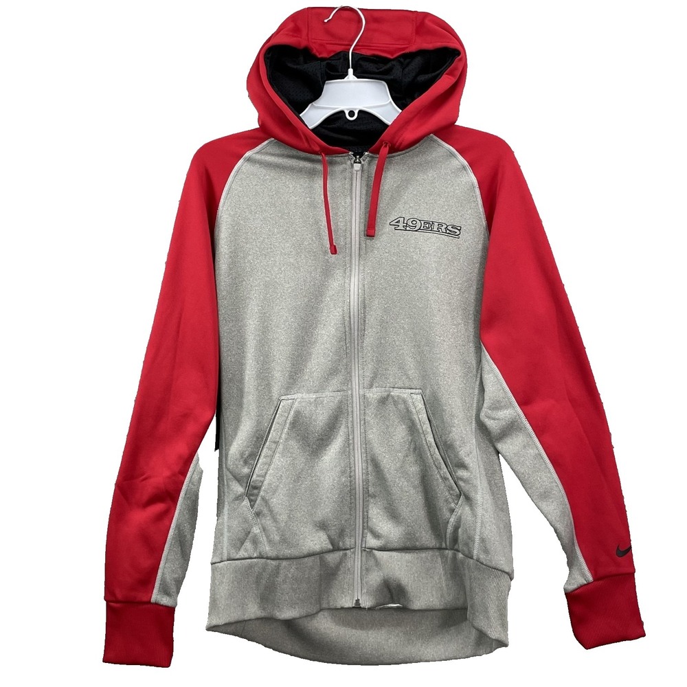 Nike NFL San Francisco 49ers Hoodie Mens Large Therma Fit Performance Sportswear
